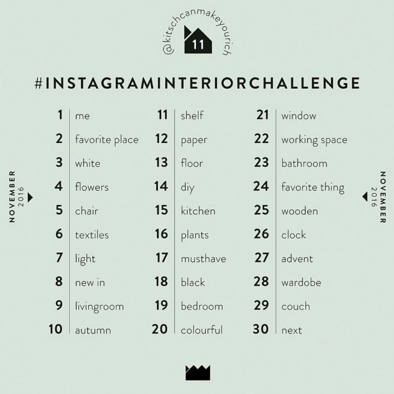 Instagram Interior Challenge November 2016