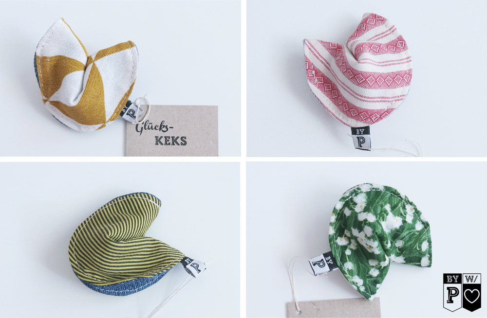 Hallo 2019! Glückskekse aus Stoffresten